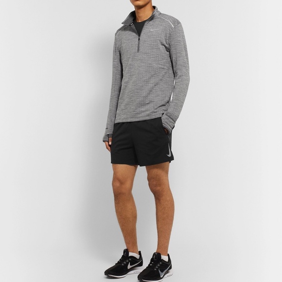 Nike Men's Therma Element 1/2 Zip Long Sleeve Running Shirt XL Gray Top BV4713 - Picture 2 of 16